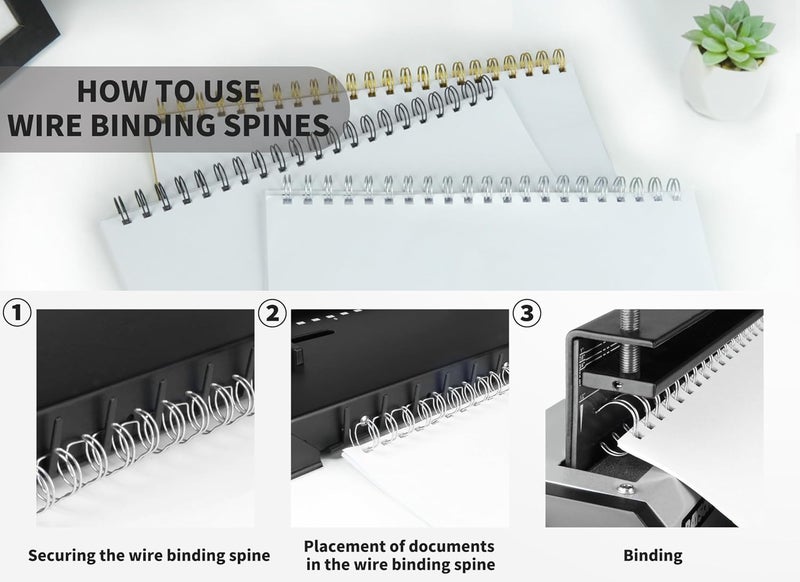 RAYSON Double Loop Binding Wire Spines, 1 Inch, 2:1 Pitch Binding Wires Capacity 240 Sheets, 21-Loops for Letter Size Paper, Silver Binding Wire Spiral Pack of 50 - Image 4